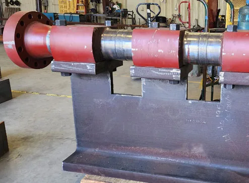 Fabricated piping spools with flanges and valves