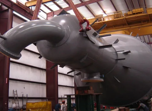 ASME pressure vessel with insulation and nozzles